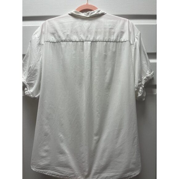 Gap White Blouse Sz M - Picture 2 of 3